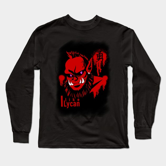 Lycan Long Sleeve T-Shirt by Cheese_Wen Art